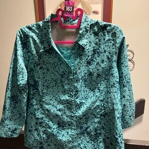 Royal Robbins Floral Snap- Up Shirt 3/4 Sleeves #163